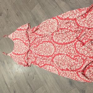 Lucky brand pink floral maxi dress